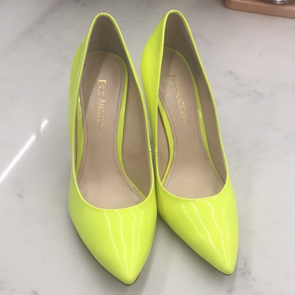Enzo Angiolini Shoes - Enzo Angiolini Patent Neon Yellow Pumps, Sz 7